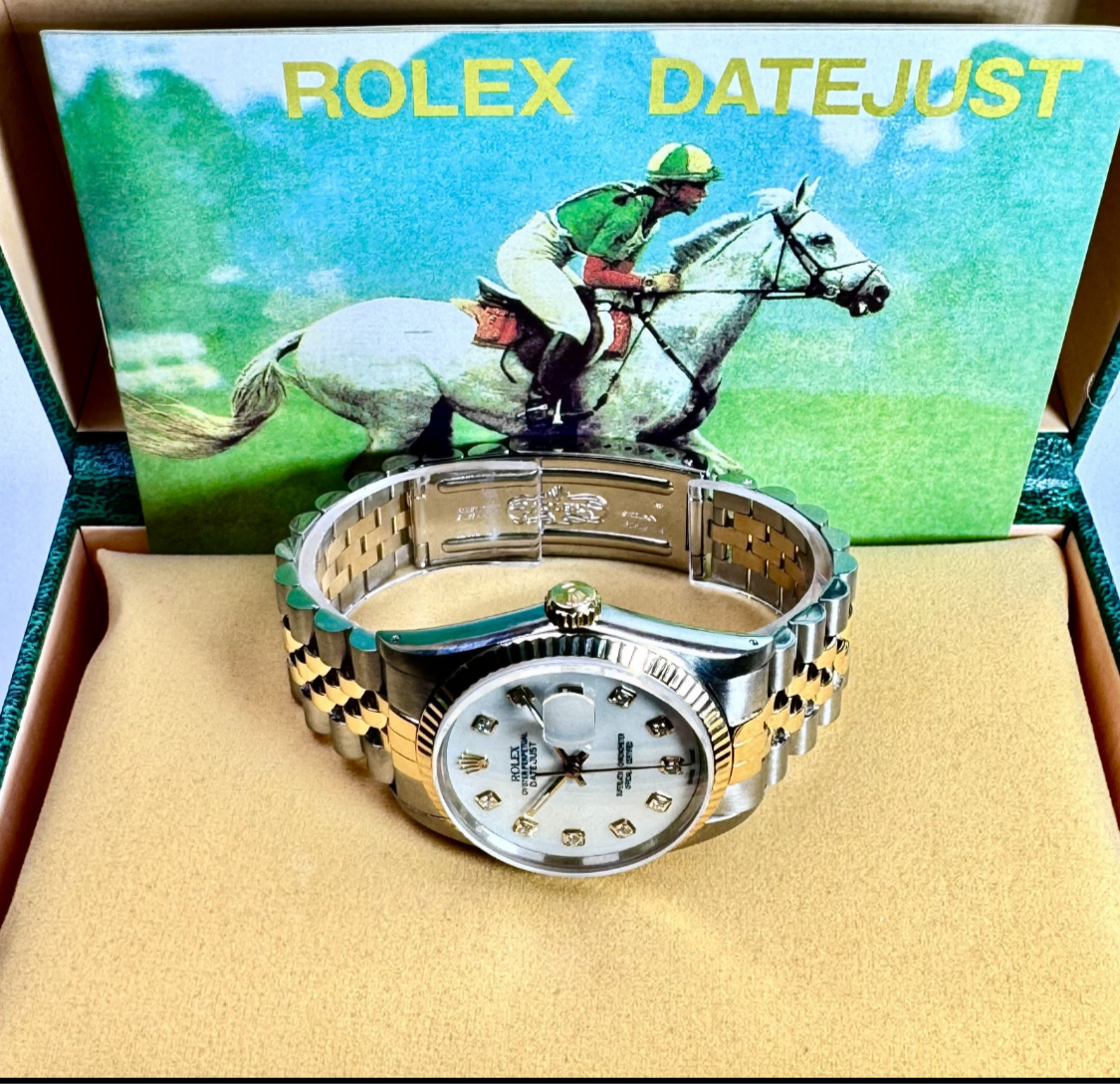 ROLEX DATEJUST 16013
MOTHER OF PEARL DIAMOND DIAL
