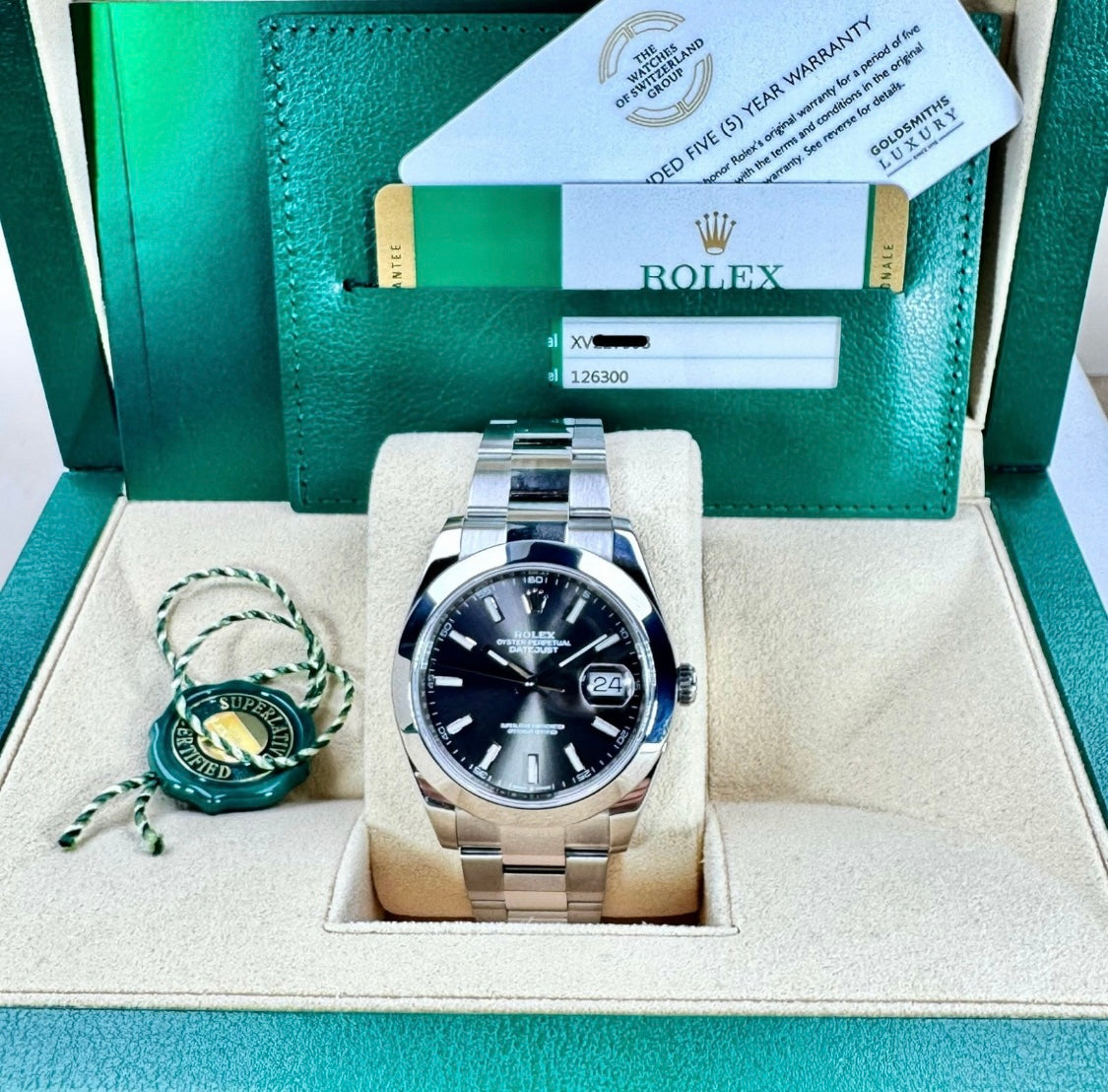 ROLEX DATEJUST 41 126300
DARK RHODIUM DIAL