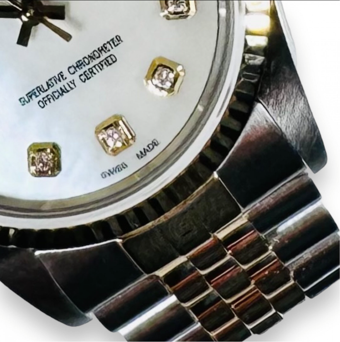 ROLEX DATEJUST 16013
MOTHER OF PEARL DIAMOND DIAL