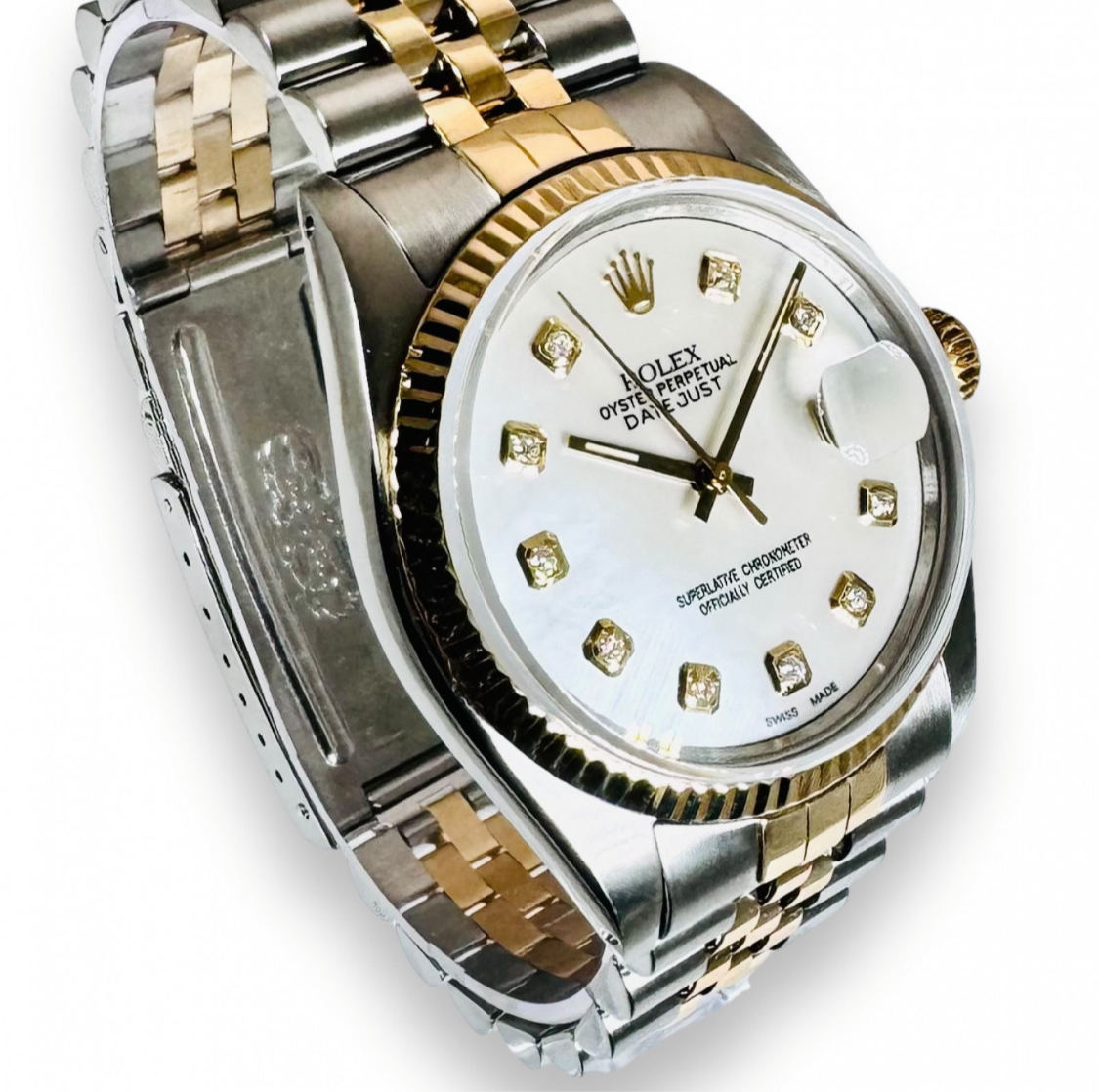 ROLEX DATEJUST 16013
MOTHER OF PEARL DIAMOND DIAL