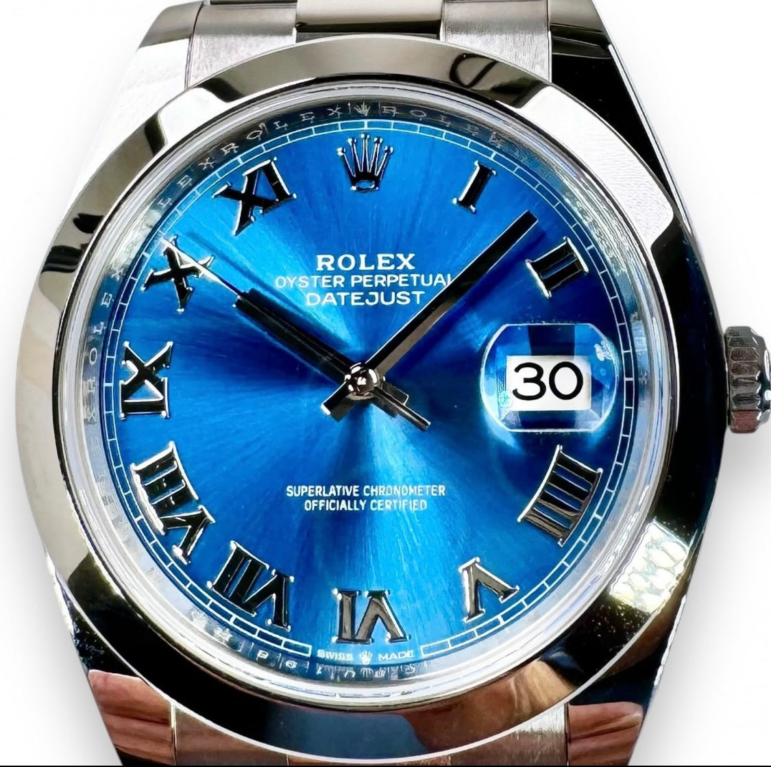 ROLEX DATEJUST 41 MM BLUE ROMAN DIAL UNWORN 2024