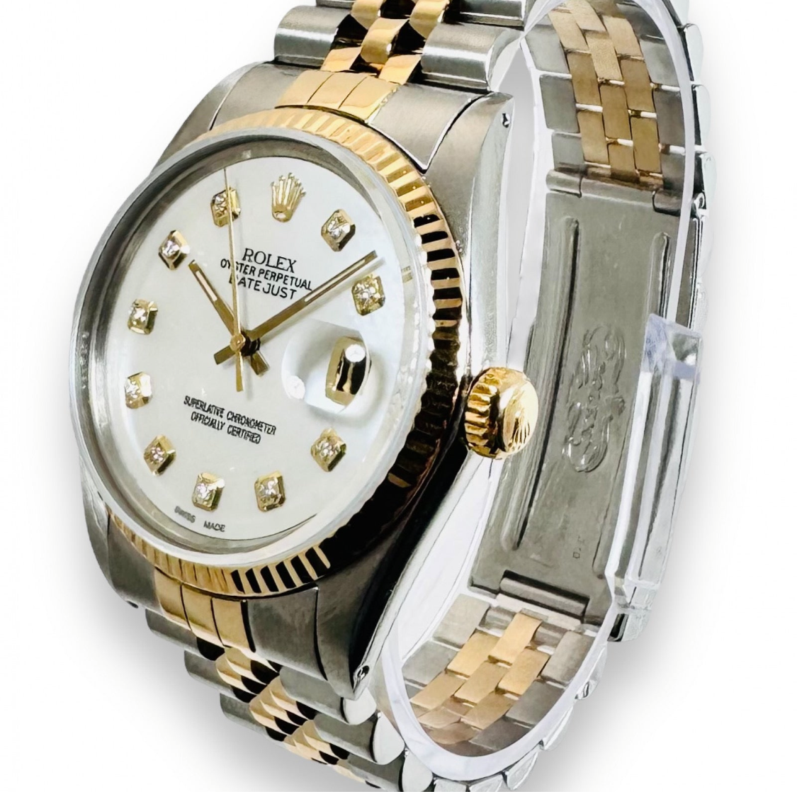 ROLEX DATEJUST 16013
MOTHER OF PEARL DIAMOND DIAL