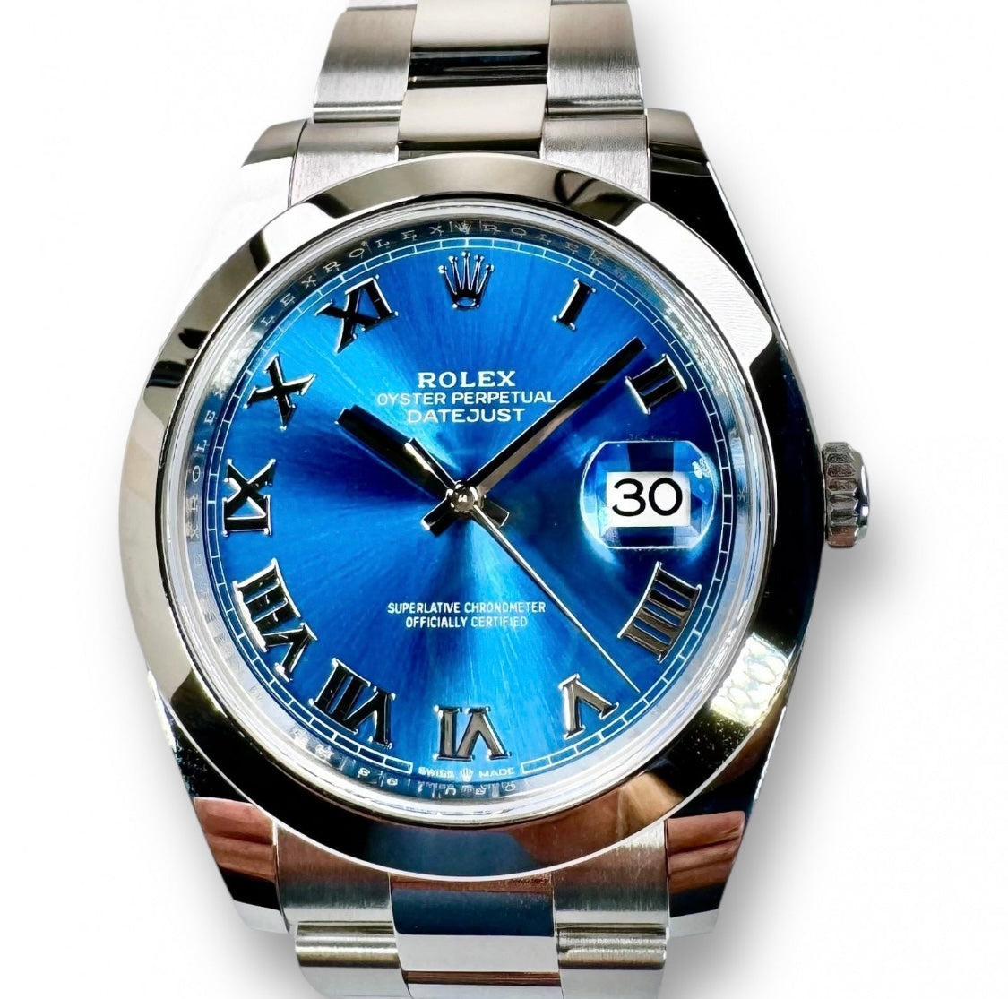ROLEX DATEJUST 41 MM BLUE ROMAN DIAL UNWORN 2024